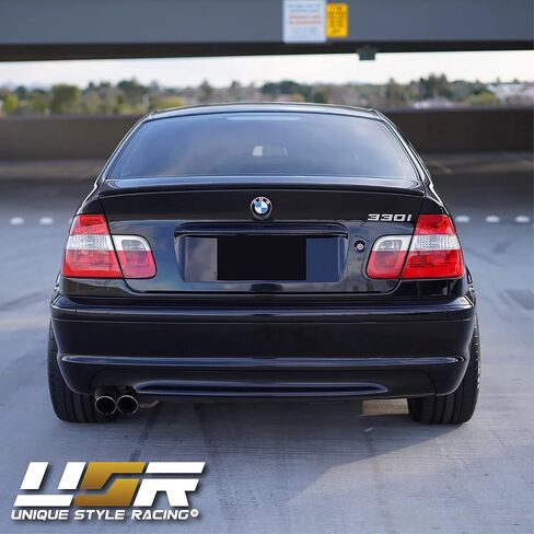DEPO 02-05 E46 4D Tail Lights - OE Euro Style Clear Rear Tail Lamps Set (Left + Right, Inner + Outer) Compatible with 2002-2005 BMW E46 3 Series 4 Doors Sedan (Red/Clear Lens, Total 4 Pieces) in Kuwait