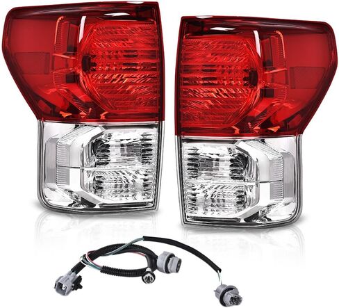 CNNELL Tail Lights Assembly Compatible with Toyota Tundra 2007-2013 w/harness&bulbs Tail Lamps Driver Side And Passenger Side in Kuwait
