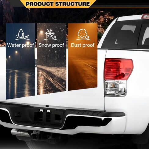 CNNELL Tail Lights Assembly Compatible with Toyota Tundra 2007-2013 w/harness&bulbs Tail Lamps Driver Side And Passenger Side in Kuwait