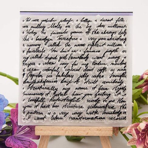 LZBRDY Manuscripts Words Background Decoration Clear New Rubber Stamps for Scrapbooking Card Making Christmas Decors in Kuwait