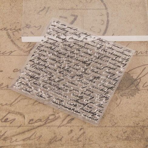 LZBRDY Manuscripts Words Background Decoration Clear New Rubber Stamps for Scrapbooking Card Making Christmas Decors in Kuwait
