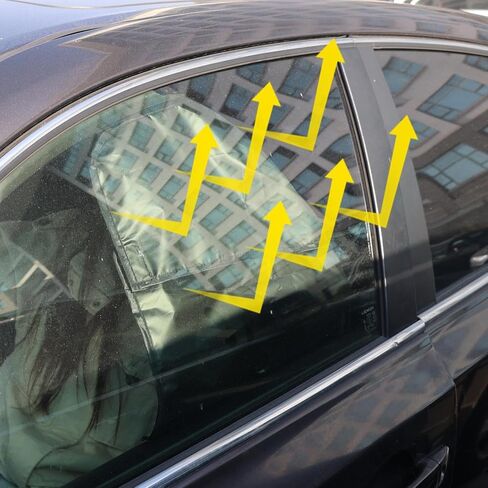 Magnetic Car Side Window Sun Shade Curtains Removable Design Sun Protection Sunshade Anti-Glare UV-Blocking Curtain ﻿ (Front Window Driver's cab) in Kuwait