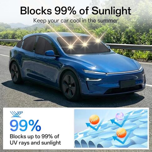 8 Pcs Camping Privacy Curtain for Tesla New Model Y Juniper 2025 2026 Full Window Sunshade for Sleeping Camping Privacy Napping Foldable Side Window Sunshades UV Blocker with Storage Bag in Saudi Arabia
