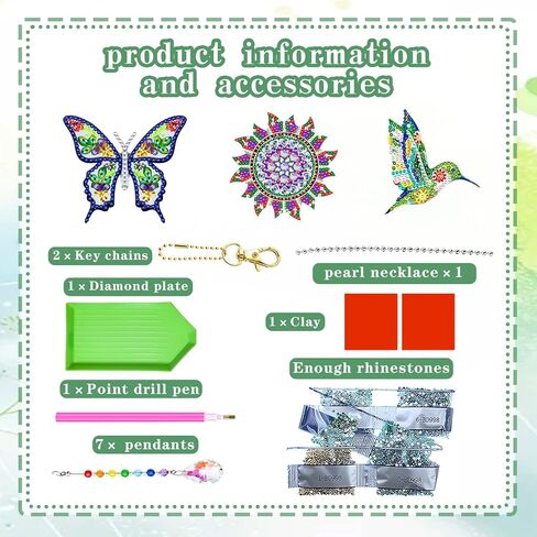 DIY Diamond Art Painting Kits for Adults Wind Chime Suncatcher Hummingbird Craft Kit Home Window Garden Decor Gift in Kuwait