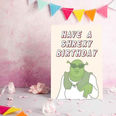 Have A Shrexy Birthday Card, Meme Card, Funny Card, Birthday Card, Old Card, New Job, in Saudi Arabia