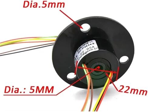 1pc 2/4/6/12 Channels/Rings Slipring with Hole Dia.5mm 2A Electric Slip Ring Hollow Shaft(6 Channels) in Saudi Arabia