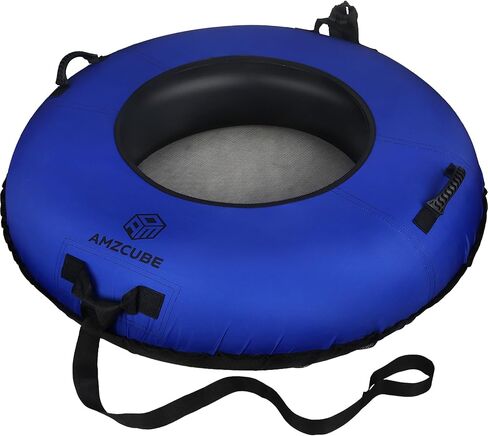Heavy Duty River Tube for Floating, 44" River Float for Adults with Upgraded Handles and Drink Holder, Abrasion Proof 600D Canvas Cover Outdoor Inflatable Water Tube with Towable Strap in Saudi Arabia