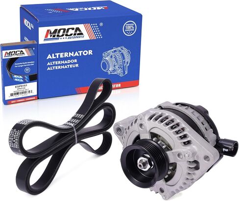 MOCA 6-Groove Alternator & Belt fits For Acura 2010-2013 MDX 3.7L, 2009-2012 RL 3.7L, 2010-2013 ZDX 3.7L, For Honda 2008-2010 Odyssey 3.5L, 2009-2011 Pilot 3.5L, 2009-2011 Ridgeline 3.5L in Kuwait