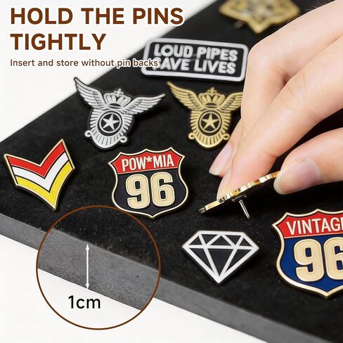 Light Up Pin Display Case - 12x16 Black Shadow Box Frame with Opening Door, Pin Board for Enamel Pins, Pin Holder and Pin Collection Display Frame for Wall or Tabletop in Saudi Arabia