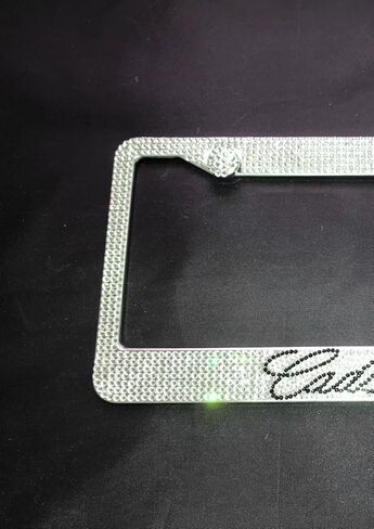 Ice Out Crystal License Plate Frame Holder ForCadillac Bling Bling, Universal Fit in Saudi Arabia