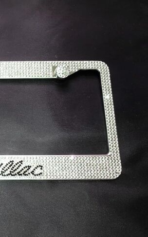 Ice Out Crystal License Plate Frame Holder ForCadillac Bling Bling, Universal Fit in Saudi Arabia