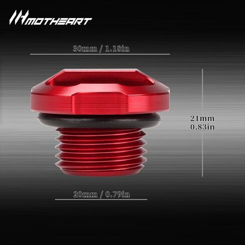 Motorcycle Engine Oil Filler Cap M20x2.5 For CB500F 2013-2025 CB500X/CBR500R 2013-2024 CB500Hornet 2024 Replacement OEM Oil Cap Anodized Aluminum Accessories (Red) in Saudi Arabia