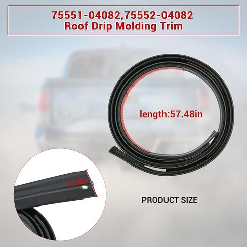 Roof Drip Molding Weatherstrip Compatible with Toyota Tacoma Roof Drip Molding Trim of Double CAB 2016-2023, 75552-04080 75551-04081 Weatherstrip Seal Kit Replace 75552-04081 75551-04080 75552-04082 in Saudi Arabia