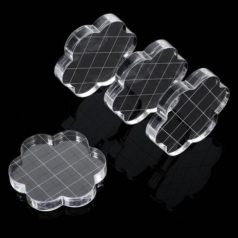 8 Pcs Acrylic Stamping Blocks,Clear Acrylic Stamp Block,Flowers Acrylics Blocks for Stamping,for Scrapbooking Crafts Card Making, Assorted Sizes(1.81x1.97 in) in Saudi Arabia