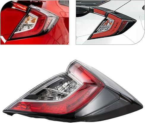 Tail Light Assembly For Honda Civic Hatchback 2017-2021 and For Honda Civic Type R 2017-2019, 33500TGGA02 HO2805116, Halogen Rear Taillight Direct Replacement (Right Passenger Side) in Saudi Arabia
