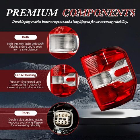 Halogen Left Tail Light without Blind spot Compatible With Ford Maverick XL/XLT 2022-2024 Replace# NZ6Z-13404-A FO2801288 in Saudi Arabia