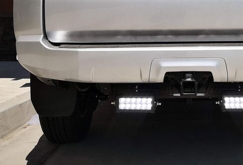 iJDMTOY Rear Bumper Mount Searchlight Reverse LED Light Bars Compatible With 2014-2022 Toyota 4Runner, Includes (2) 36W High Power LED Lightbars, Bumper Frame Mounting Brackets & On-Off Switch Wiring in Kuwait