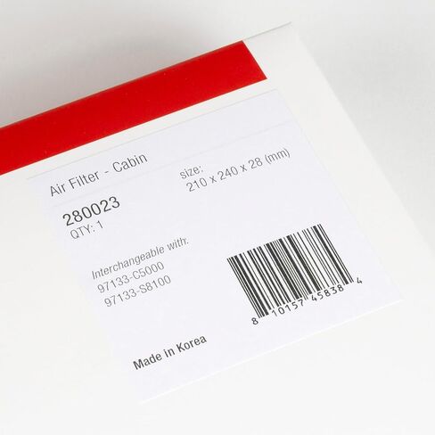 S8C79-AC000 / 97133-S8000, 280023 MTQ Cabin Air Filter Compatible with Palisade 2020-2025, Made in Korea in Saudi Arabia
