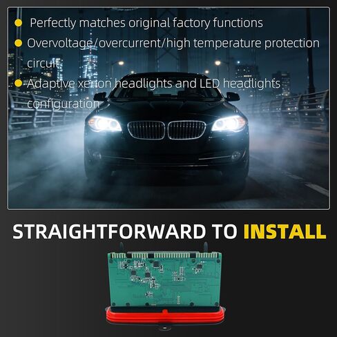 Dasbecan 63117440877 وحدة التحكم في المصباح TMS وحدة التشغيل المتوافقة مع 2014 2015 2016 BMW 5 Series 520i 528i 535i (F10/F11) استبدال # 63117440878 63117427607 63117409579 63117408422 in Kuwait