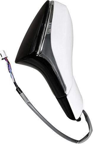 11Pins White Mirror Left Driver Side Heated Compatible with Lexus ES300h and ES350 2019-2022 Mirror with Blind Spot Memory Function LED Turn Signal Light Power Adjustable Manual Folding in Saudi Arabia