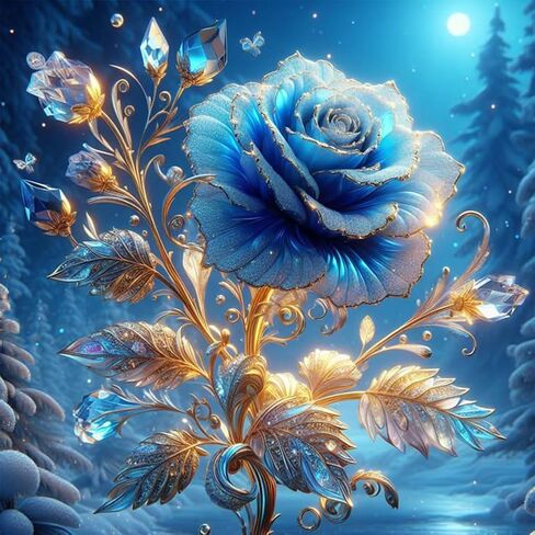 Reluohuo Rose Diamond Painting Kits for Adults Flower, 5D DIY Diamond Art Kits for Beginners Round Full Drill Diamond Painting for Home Wall Decoration, 12×12 Inch in Saudi Arabia