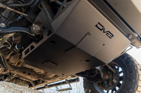 DV8 Front Skid Plate for 2016-2023 Toyota Tacoma | Features Oil Filter & Drain Bolt Access Covers | Pairs with DV8 Front Bumpers for 3rd Gen Tacoma | Fully Bolt-On | Micro-Texture Black Powder Coat in Kuwait
