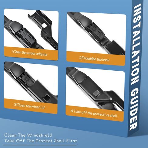Replacement for 2009-2018 Volvo XC60 - MIKKUPPA 26"+20" Windshield Wipers - All Season Wiper Blades, Pack of 2 in Kuwait