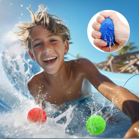 60PCS Reusable Water Balloons,Soft Splash Balls for Backyard Beach Pool,Water Toys for Adults Boys and Girls,Reusable Water Toys for Summer Fun and Family Activities in Saudi Arabia