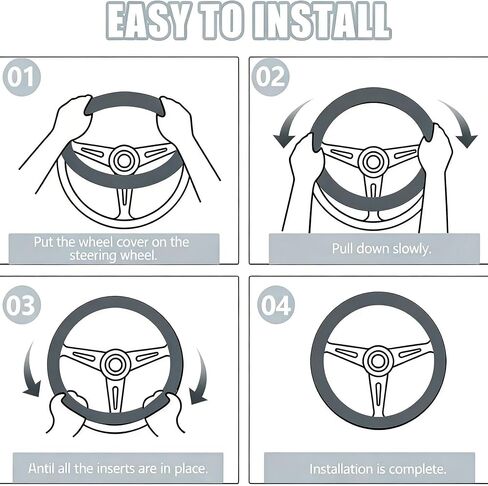 Fluffy Warm Steering Wheel Cover – Universal Fit for 14-15 Inch Wheels, Odorless, Unisex Car Interior Accessory (Pink) in Saudi Arabia