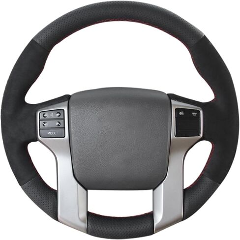 MEWANT Hand Stitch Steering Wheel Cover for Toyota 4Runner 2010-2024/Tacoma 2012-2023/Tundra 2014-2021/Sequoia 2014-2022/Land Cruiser Prado 150Series, Custom Fit DIY Wrap Interior Accessories in Kuwait