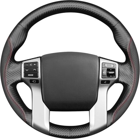 MEWANT Hand Stitch Steering Wheel Cover for Toyota 4Runner 2010-2024/Tacoma 2012-2023/Tundra 2014-2021/Sequoia 2014-2022/Land Cruiser Prado 150Series, Custom Fit DIY Wrap Interior Accessories in Kuwait