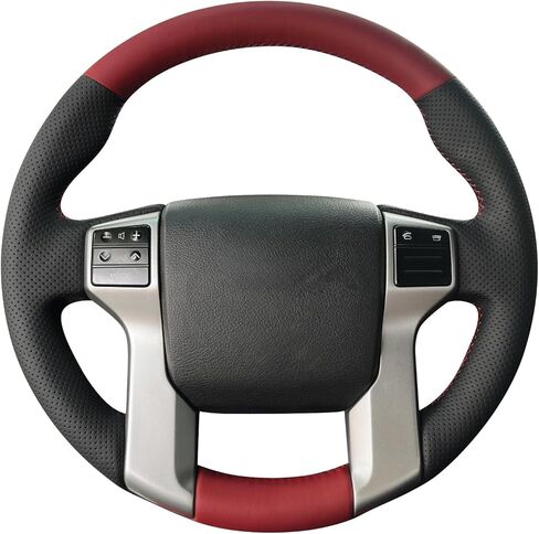 MEWANT Hand Stitch Steering Wheel Cover for Toyota 4Runner 2010-2024/Tacoma 2012-2023/Tundra 2014-2021/Sequoia 2014-2022/Land Cruiser Prado 150Series, Custom Fit DIY Wrap Interior Accessories in Kuwait