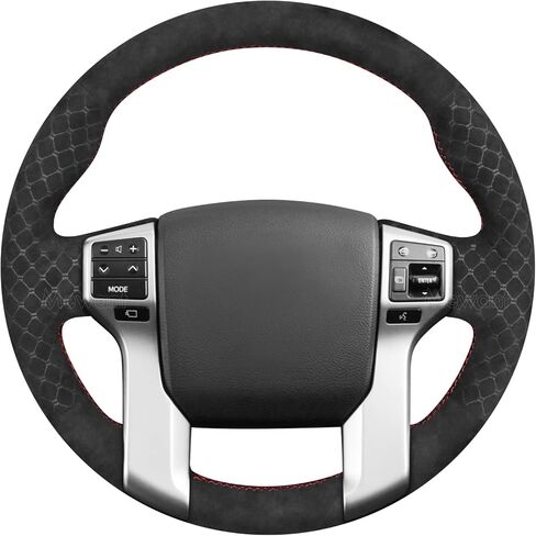 MEWANT Hand Stitch Steering Wheel Cover for Toyota 4Runner 2010-2024/Tacoma 2012-2023/Tundra 2014-2021/Sequoia 2014-2022/Land Cruiser Prado 150Series, Custom Fit DIY Wrap Interior Accessories in Kuwait