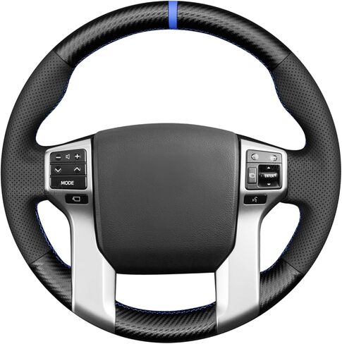 MEWANT Hand Stitch Steering Wheel Cover for Toyota 4Runner 2010-2024/Tacoma 2012-2023/Tundra 2014-2021/Sequoia 2014-2022/Land Cruiser Prado 150Series, Custom Fit DIY Wrap Interior Accessories in Kuwait