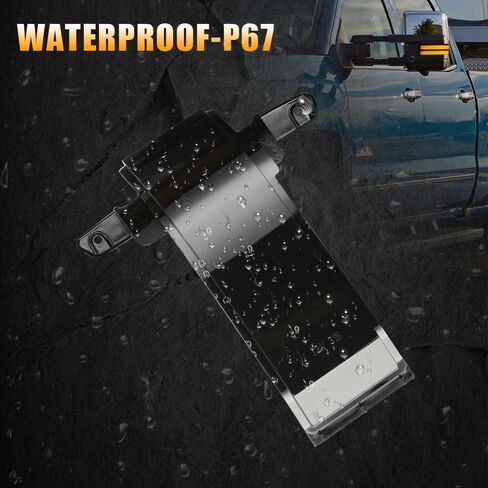 ROCCS LED الوامض العنبر الجانب مرآة علامة بدوره إشارات سحب مرآة DRL أضواء البضائع وقوف السيارات ل2014-2019 تشيفي سيلفرادو جي إم سي سييرا 1500 2500HD 3500HD، عدسة مدخنة in Kuwait