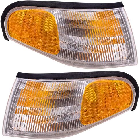 Brock Replacement Driver and Passenger Park Signal Corner Marker Lights Compatible with 1994-1998 Mustang GT SVT Base F4ZZ13201A F4ZZ13200A in Saudi Arabia