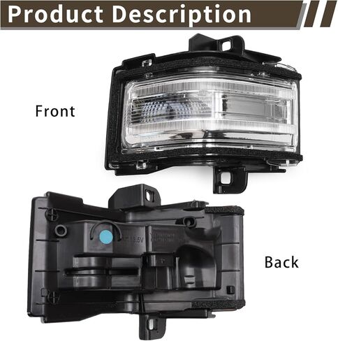باب سحب مرآة بدوره إشارة ضوء مصباح مؤشر لفورد F-150 F-250 F-350 F-450 F-550 2015-2024 الركاب الجانب الباب سحب مرآة أضواء مؤشر مصباح LED الجانب in Kuwait