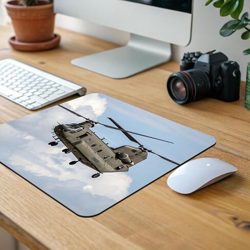 CH-47 Chinook Heavy-Lift Helicopter Low Profile Mouse Pad Mat in Kuwait