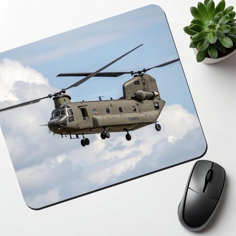 CH-47 Chinook Heavy-Lift Helicopter Low Profile Mouse Pad Mat in Kuwait