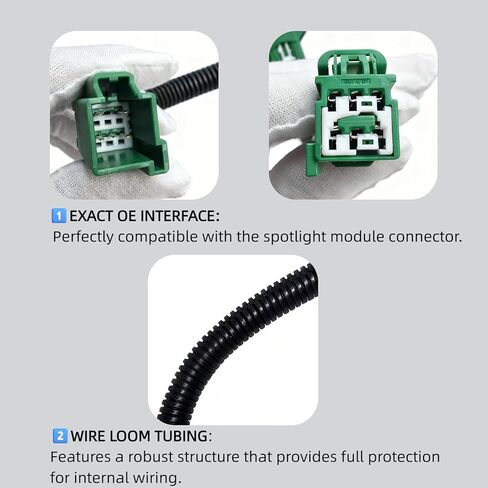 Mirror Spot Light Speed Override Harness | Compatible with 2015-2020 Ford F-150, 2017-2022 F-250/F-350 Super Duty & Raptor, Always on at Any Speed, Plug & Play in Saudi Arabia