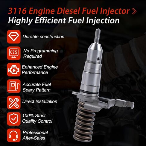 6 قطعة 4P-2995 0R-8471 حاقن وقود ديزل لشركة كاتربيلر CAT 3116 آلة شاحنة البحرية المحرك الصناعي in Kuwait