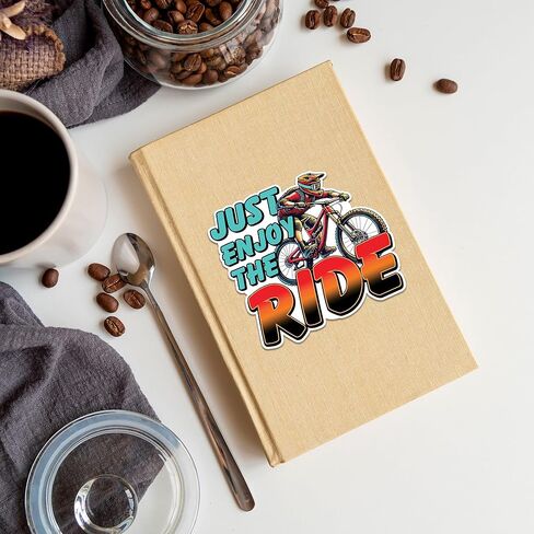 Mountain Biking Sport Sticker 8 Pcs (Large Size) Vinyl Stickers Laptop Waterproof Decal for Car Bumper Water Bottle Notebook Luggage Window Birthday Decorations - Size 4 Inches in Saudi Arabia