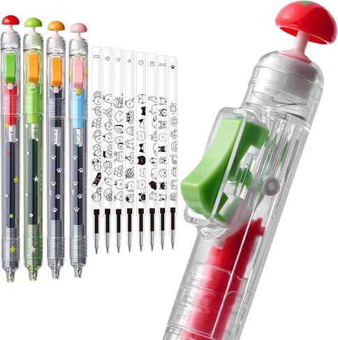 Fidget Pens, Gel Pens 0.5mm Fine Point with Mechanical Switch & Joystick,Fun Pens,Smooth Retractable Quick-Dry Black Ink, Click pen, Aesthetic Office & School Supplies for Gifts in Saudi Arabia
