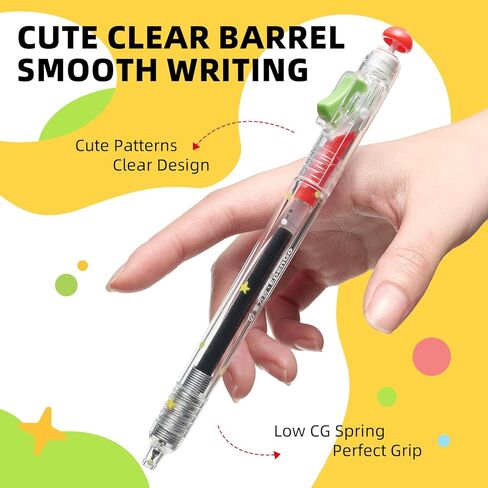 Fidget Pens, Gel Pens 0.5mm Fine Point with Mechanical Switch & Joystick,Fun Pens,Smooth Retractable Quick-Dry Black Ink, Click pen, Aesthetic Office & School Supplies for Gifts in Saudi Arabia