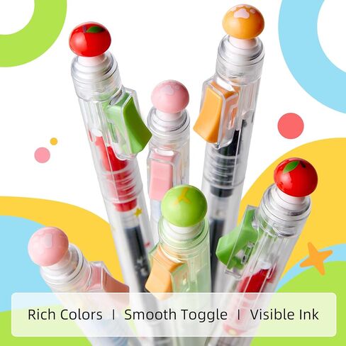 Fidget Pens, Gel Pens 0.5mm Fine Point with Mechanical Switch & Joystick,Fun Pens,Smooth Retractable Quick-Dry Black Ink, Click pen, Aesthetic Office & School Supplies for Gifts in Saudi Arabia