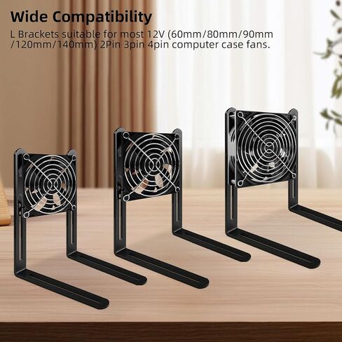 2PACK 5V USB to 12V 2Pin/3 Pin DC Cooling Fan Power Adapter Cable Max 1.3A - 13.39inch with Switch and L Brackets Kits for DIY Cooling Ventilation Projects in Saudi Arabia