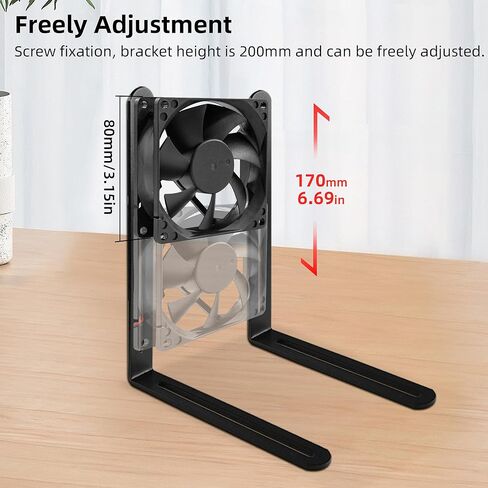 2PACK 5V USB to 12V 2Pin/3 Pin DC Cooling Fan Power Adapter Cable Max 1.3A - 13.39inch with Switch and L Brackets Kits for DIY Cooling Ventilation Projects in Saudi Arabia