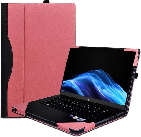 حافظة حماية لجهاز HP OmniBook X FlipNGAI 16-as / 16-ar & OmniBook 7 Flip 16 بوصة 2 في 1 للكمبيوتر المحمول Next Gen AI PC 16-au، ملحق حقيبة واقية من جلد البولي يوريثان (رمادي داكن) in Kuwait