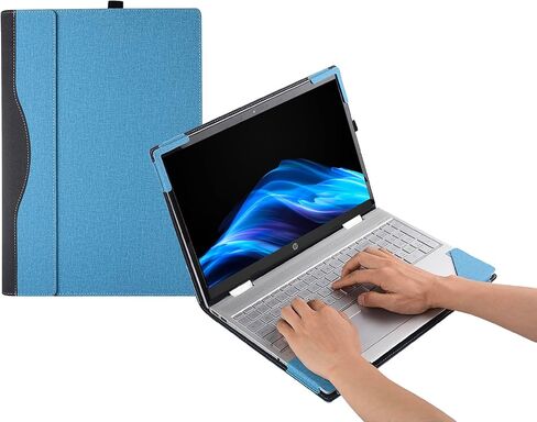 حافظة حماية لجهاز HP OmniBook X FlipNGAI 16-as / 16-ar & OmniBook 7 Flip 16 بوصة 2 في 1 للكمبيوتر المحمول Next Gen AI PC 16-au، ملحق حقيبة واقية من جلد البولي يوريثان (رمادي داكن) in Kuwait