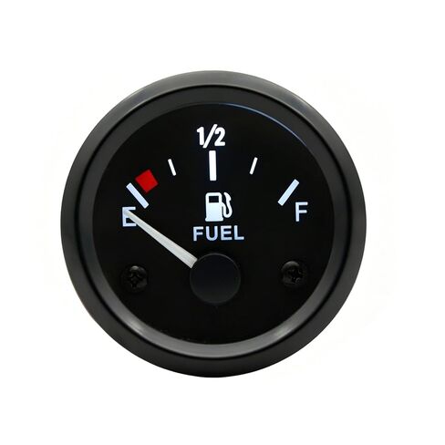 2" 52mm Fuel Level Gauge, 12V 240-33ohm Boat Fuel Gauge Gas Tank Meter with E-1/2-F Pointer Dash, Fuel Sensor with Nut and Bracket, Fit for Car RV Yacht Marine Motorcycle (Black) in Saudi Arabia